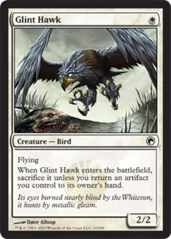 MTG magic cards 1x Glint Hawk - Foil Scars of Mirrodin NM-Mint, English - Image 1