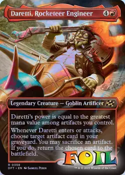Daretti Rocketeer Engineer Borderless 0358 MTG Aetherdrift Rare NP Foil - Image 1