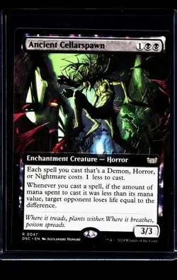 MTG Magic The Gathering DSC Duskmourn Commander Extended Art Ancient Cellarspawn - Image 1