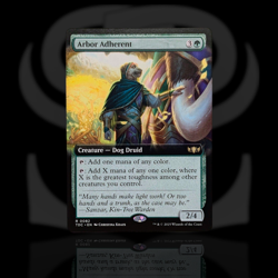 Arbor Adherent •Borderless• Rare Dog Druid • Commander: Tarkir Dragonstorm • MTG - Image 1