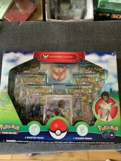 Pokemon TCG Special Collection Pokemon Go 6 Booster Pack Team Valor Red Edition - Image 1