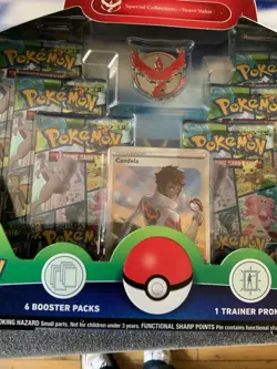 Pokemon TCG Special Collection Pokemon Go 6 Booster Pack Team Valor Red Edition - Image 2