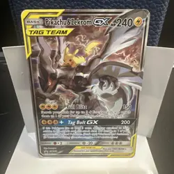 Pokemon Pikachu & Zekrom Tag Team GX SM168 Alternate Full Art Holo Promo - Image 1