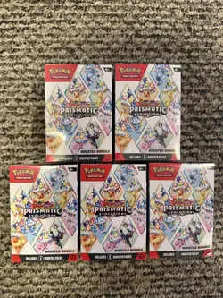 Pokemon Prismatic Evolutions Booster Bundle LOT OF 5 SEALED IN HAND - Image 1