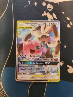 Mega Lopunny & Jigglypuff GX 165/236 Cosmic Eclipse Tag Team Pokemon TCG - Image 1