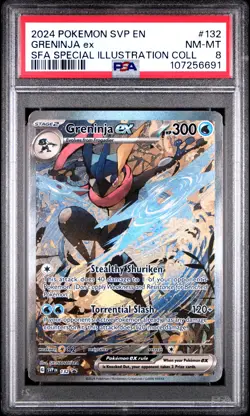 2024 POKEMON SVP EN-SV BLACK STAR PROMO #132 GRENINJA EX PSA 8 - Image 1