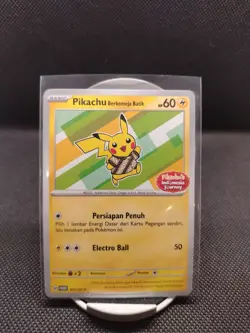POKEMON Card PIKACHU Promo BATIK 101/SV-P INDONESIA JOURNEY 2024 - Image 1