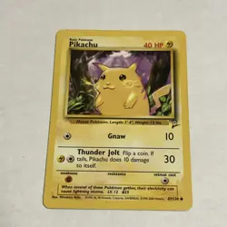 Pokemon TCG Pikachu Base Set 2 87/130 Regular Unlimited Common - Image 1