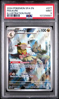 2024 POKEMON SFA EN-SHROUDED FABLE ILLUSTRATION RARE #077 FRAXURE PSA 9 - Image 1