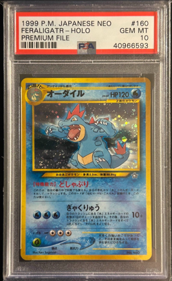 Pokemon PSA 10 GEM MINT Feraligatr 1999 Holo Japanese Neo - Image 1