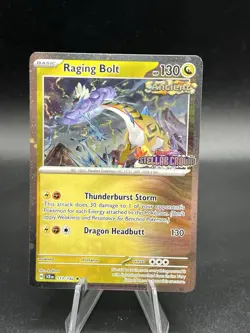 Pokemon SV Stellar Crown SCR EN Raging Bolt Reverse Holo #111/142 STAMPED NM AQ3 - Image 1