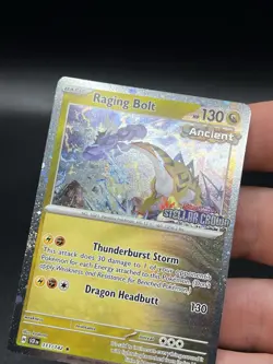 Pokemon SV Stellar Crown SCR EN Raging Bolt Reverse Holo #111/142 STAMPED NM AQ3 - Image 2