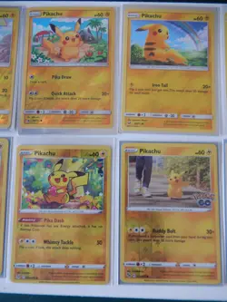 Pokemon Pikachu LOT of 12 REVERSE HOLOs NM Various Sets - Image 4