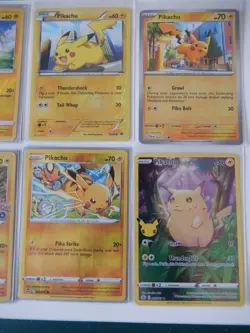 Pokemon Pikachu LOT of 12 REVERSE HOLOs NM Various Sets - Image 5