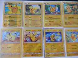 Pokemon Pikachu LOT of 10 REVERSE HOLOs NM Various Sets - Image 2
