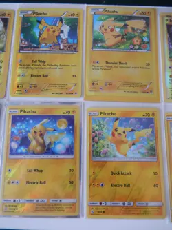 Pokemon Pikachu LOT of 10 REVERSE HOLOs NM Various Sets - Image 5