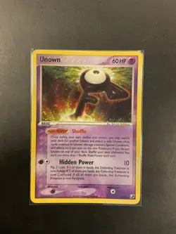 2005 Pokemon TCG Unown F F/28 Holo Rare - EX Unseen Forces - Image 1