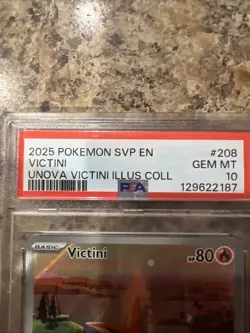 2025 POKEMON SVP ILLUSTRATION COLLECTION PROMO #208 VICTINI PSA 10 - Image 2