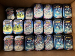 Pokemon TCG Paldean Fates EMPTY Mini Tin with Sticker and Art Card FAST SHIP - Image 1