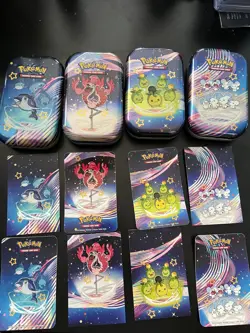 Pokemon TCG Paldean Fates EMPTY Mini Tin with Sticker and Art Card FAST SHIP - Image 2