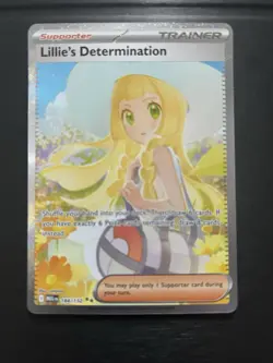 Lillie’s Determination 184/132 Secret Rare Pokemon Card Near Mint - Image 1