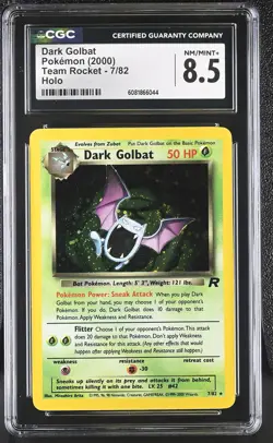 CGC 8.5 Dark Golbat 2000 Team Rocket 7/82 Holo Pokemon Card - Image 1