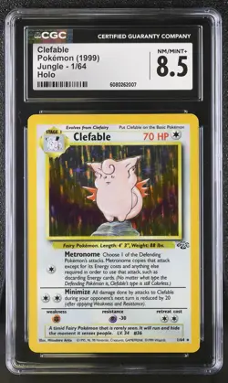 CGC 8.5 Clefable 1999 Jungle 1/64 Holo Pokemon Card - Image 1