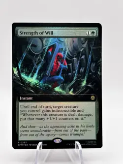 Strength of Will 0267 Foil Extended Art Marvel’s Spider-man SPM MTG NM - Image 1