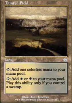 MTG Tainted Field, Torment, Damaged, English - Image 1