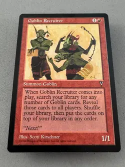 MTG-Goblin Recruiter Visions Regular-Unplayed NM-Vintage Magic the Gathering - Image 3
