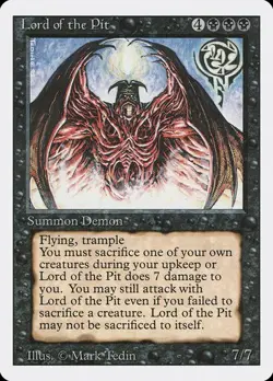 MTG - Lord of the Pit - Revised - Magic the Gathering - Image 1