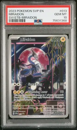 2023 Black Star Promo Scarlet & Violet Elite Trainer Box # 013 Miraidon PSA 10! - Image 1