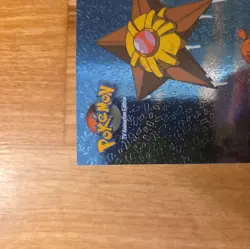 1999 Vintage Topps Pokemon #120 TV5 Staryu, Textured Holo/Foil, Lightly played - Image 2