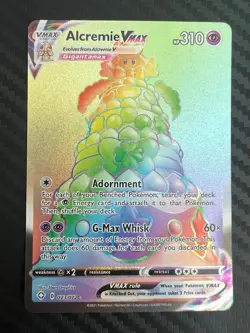 Pokemon TCG Alcremie VMAX 073/072 Shining Fates Secret Rare NM - Image 1