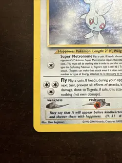 Togetic 16/111 Holo Rare DMG Pokemon TCG Neo Genesis WOTC - Image 5
