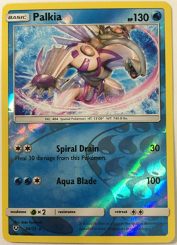 POKEMON PALKIA 24/73 SHINING LEGENDS RARE REVERSE HOLO NEAR MINT - Image 1