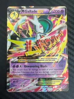 Pokemon TCG XY Roaring Skies Mega M Gallade EX 35/108 Holo Ultra Rare DMG - Image 1