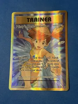 Misty's Determination Pokemon Full Art Trainer Holo 108/108 XY Evolutions NM - Image 1