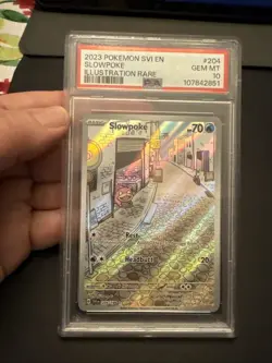 2023 POKEMON SVI EN-SCARLET & VIOLET ILLUSTRATION RARE IR #204 SLOWPOKE PSA 10 - Image 1