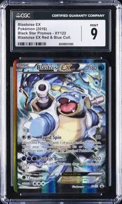 2016 POKEMON BLACK STAR PROMOS - BLASTOISE EX RED &BLUE COLL. BLASTOISE EX CGC 9 - Image 1