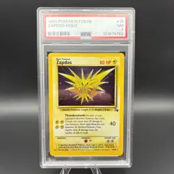 1999 Zapdos 15/62 Fossil Holo Pokemon PSA 7 - Image 1