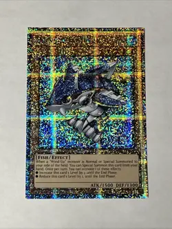 Yugioh Wind-Up Shark 1st Edition Quarter Century Secret Rare RA04-EN180 NM - Image 1