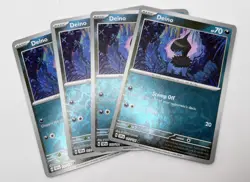 Deino Reverse Holo 117/191 x4 4x Pokemon Card 2024 Surging Sparks Playset - Image 1