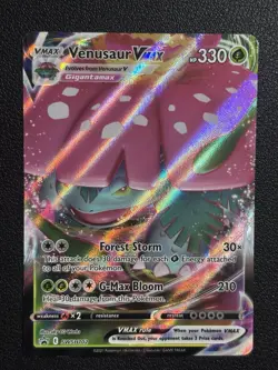 Pokemon TCG Venusaur VMAX Holo Black Star Promo Card SWSH102 NM/MINT - Image 1