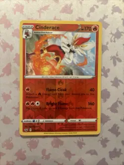 🚀Pokemon Card Cinderace Sword & Shield Reverse Holo Rare 036/202 Near Mint - Image 1