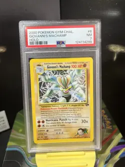 Pokemon Gym Challenge Giovanni's Machamp Holo Card 6/132 PSA 7 - Image 1