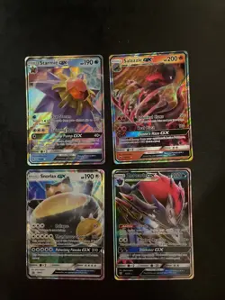 Pokemon Cards GX 4x Lot Snorlax Starmie Zoroark Salazzle Collection - Image 1