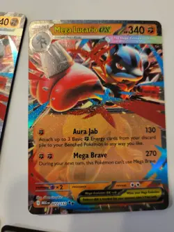 Mega Lucario Ex X4 Playset Mega Evolution Ultra Rare Pokemon Cards - Image 2
