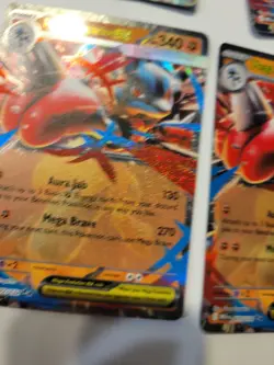 Mega Lucario Ex X4 Playset Mega Evolution Ultra Rare Pokemon Cards - Image 3