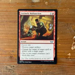 Untimely Malfunction NM Foil Duskmourn Magic the Gathering Card MTG TCG - Image 1